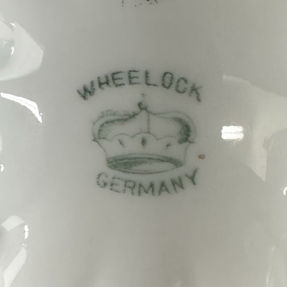 Wheelock Germany 5 1/2" Footed Porcelain Bowl, Floral With Gold Trim, Antique - Picture 8 of 10
